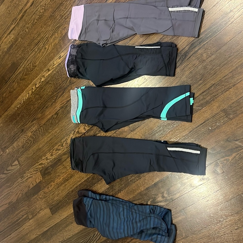 Lululemon leggings good condition!!! 5 pair bundle!!